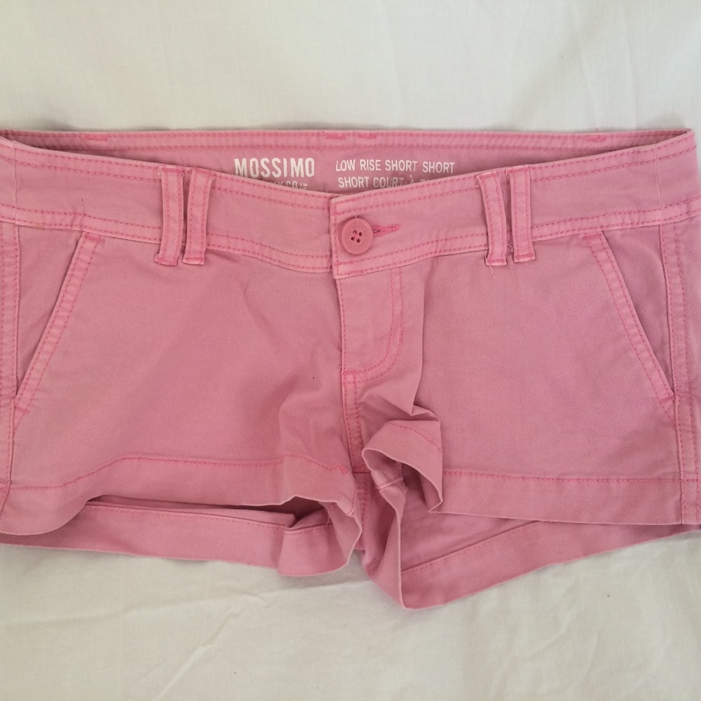 Light pink cotton short shorts Low rise